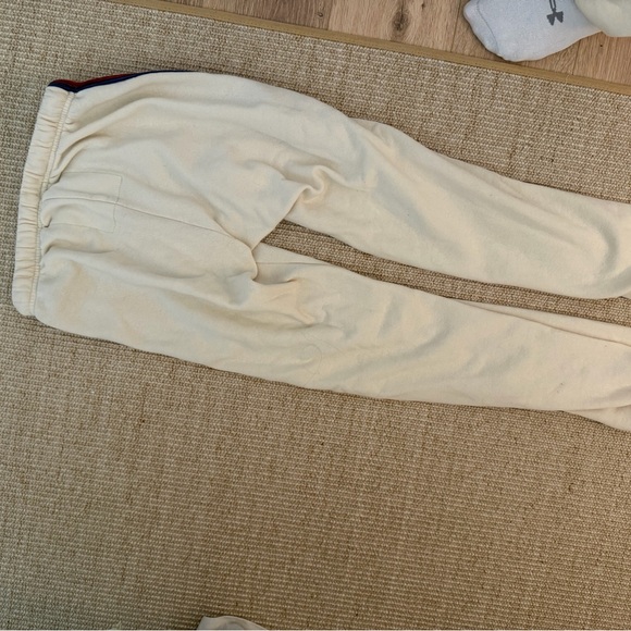 Aviator Nation White Track Pants with Rainbow Side Stripes - Picture 8 of 8